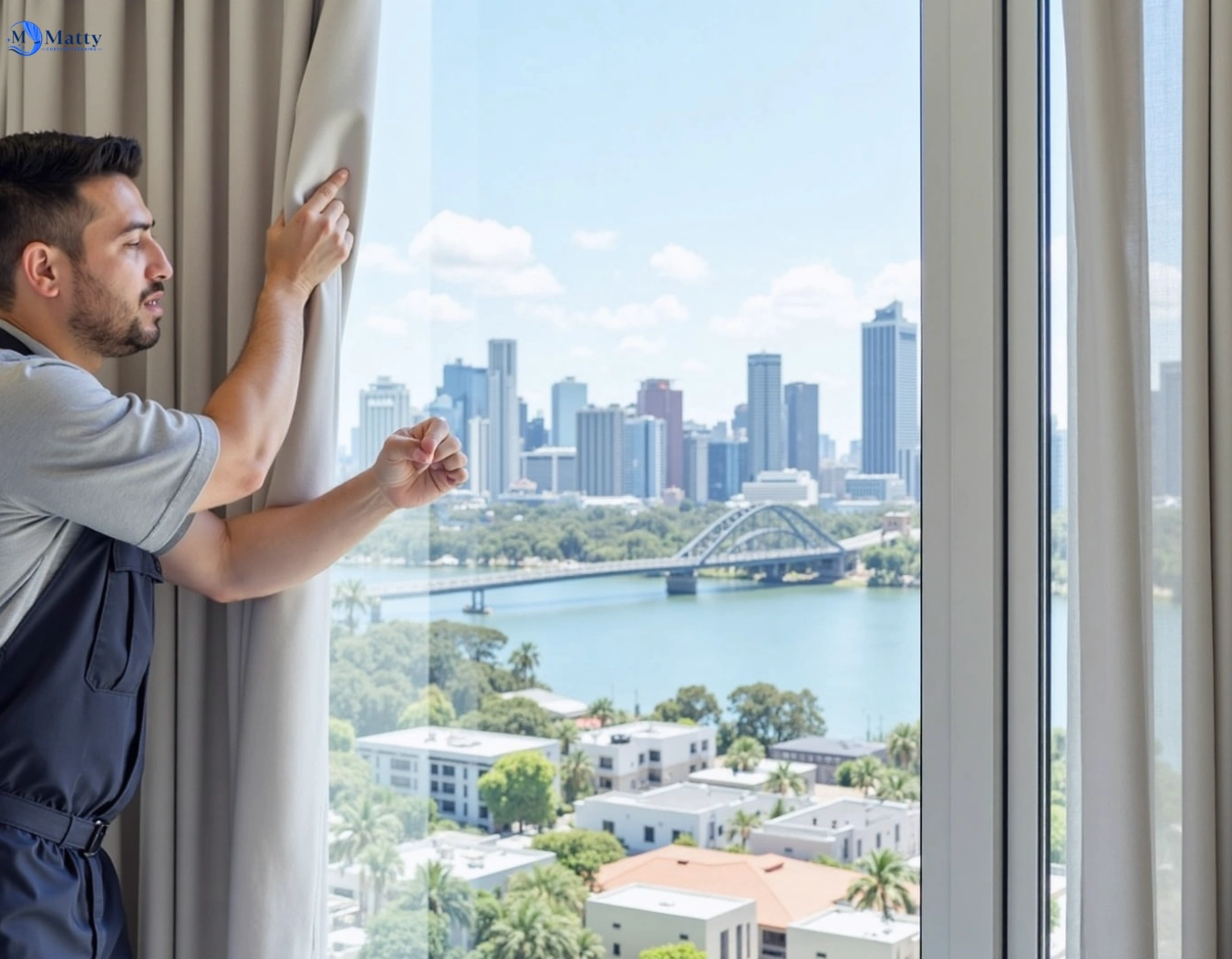 Professional curtain steam cleaning service carnegie-vic QLD by Matty Curtain Cleaning