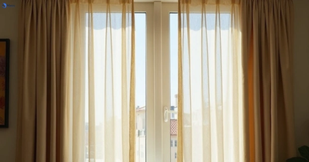 Dull dusty drapes in carnegie-vic before professional cleaning
